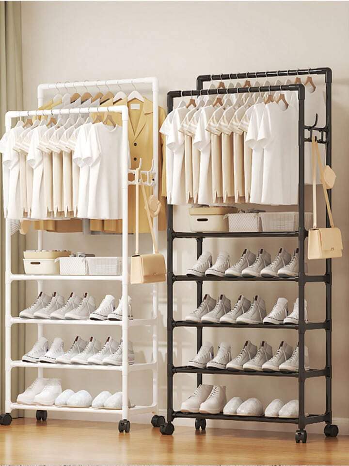 Multi-functional Wardrobe Rack With 4 Wheels Multi-functional Wardrobe Rack With 4 Wheels